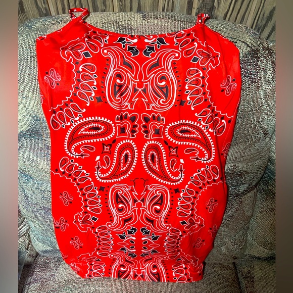 Dresses & Skirts - Red Bandana Mini Dress